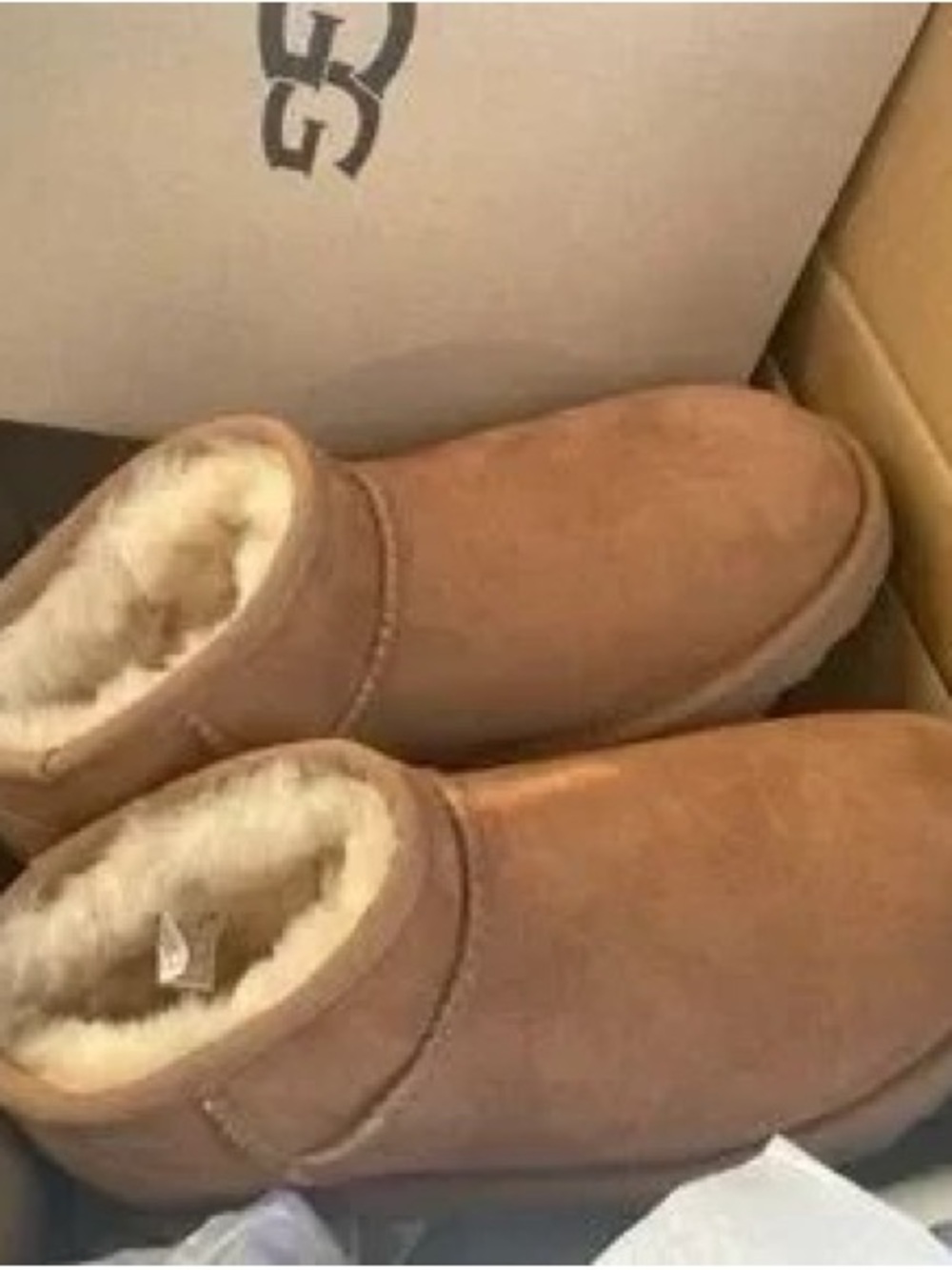 UGG Classic Ultra Mini Winter Ankle Boots Chestnut